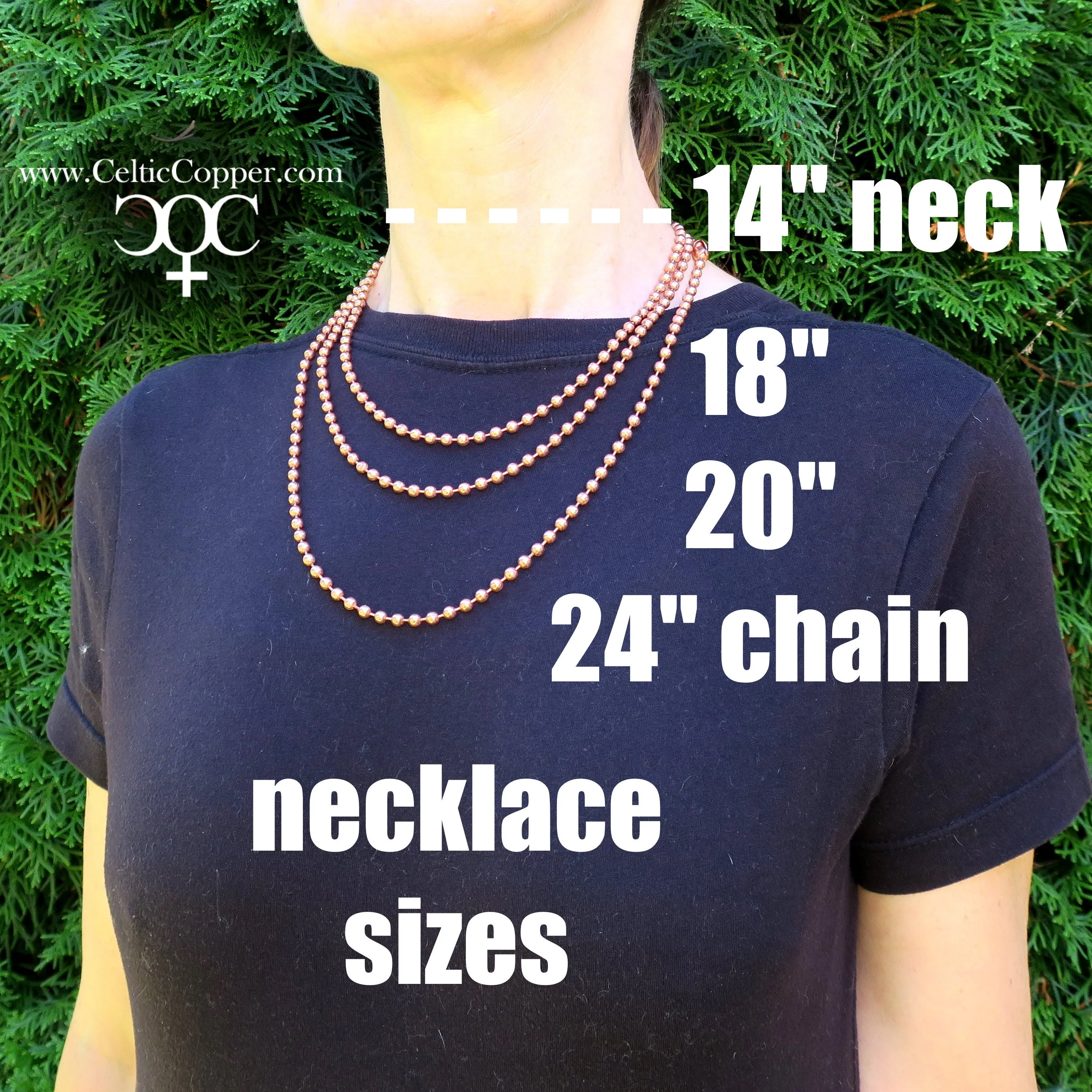 Custom Necklace Chain Solid Copper Celtic Scroll Chain Necklace NC66M Medium 5mm Celtic Copper Necklace Custom Size Chain