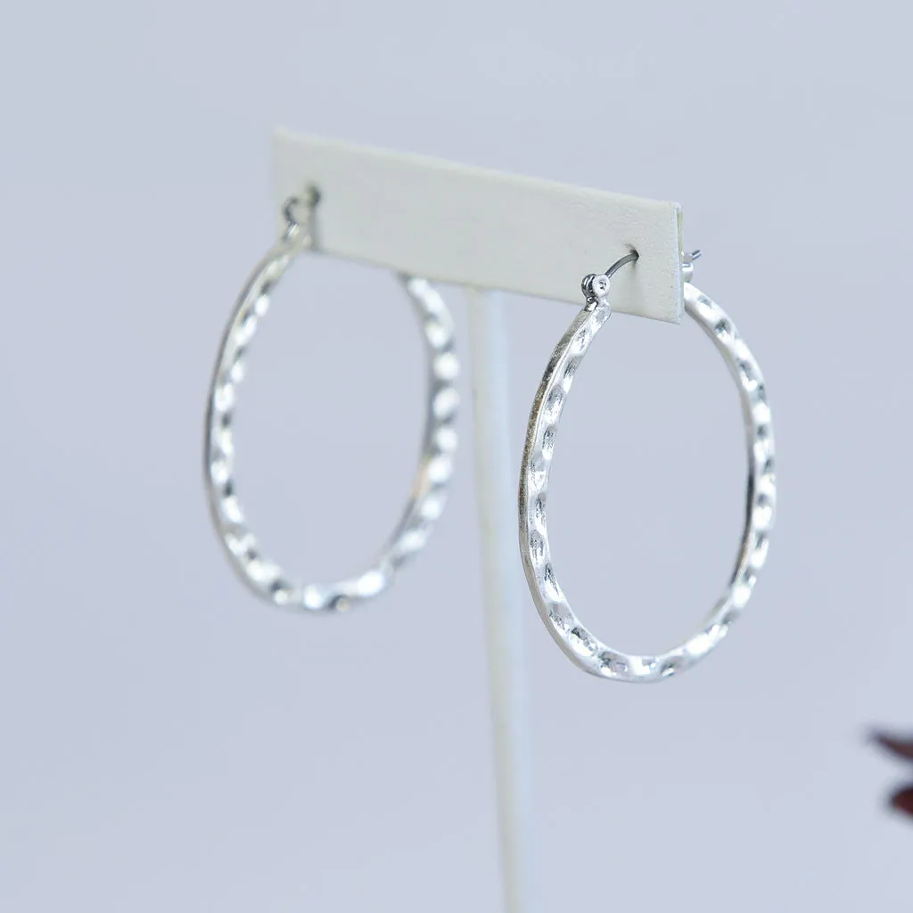 Dee Dee Hammered Hoop Earrings