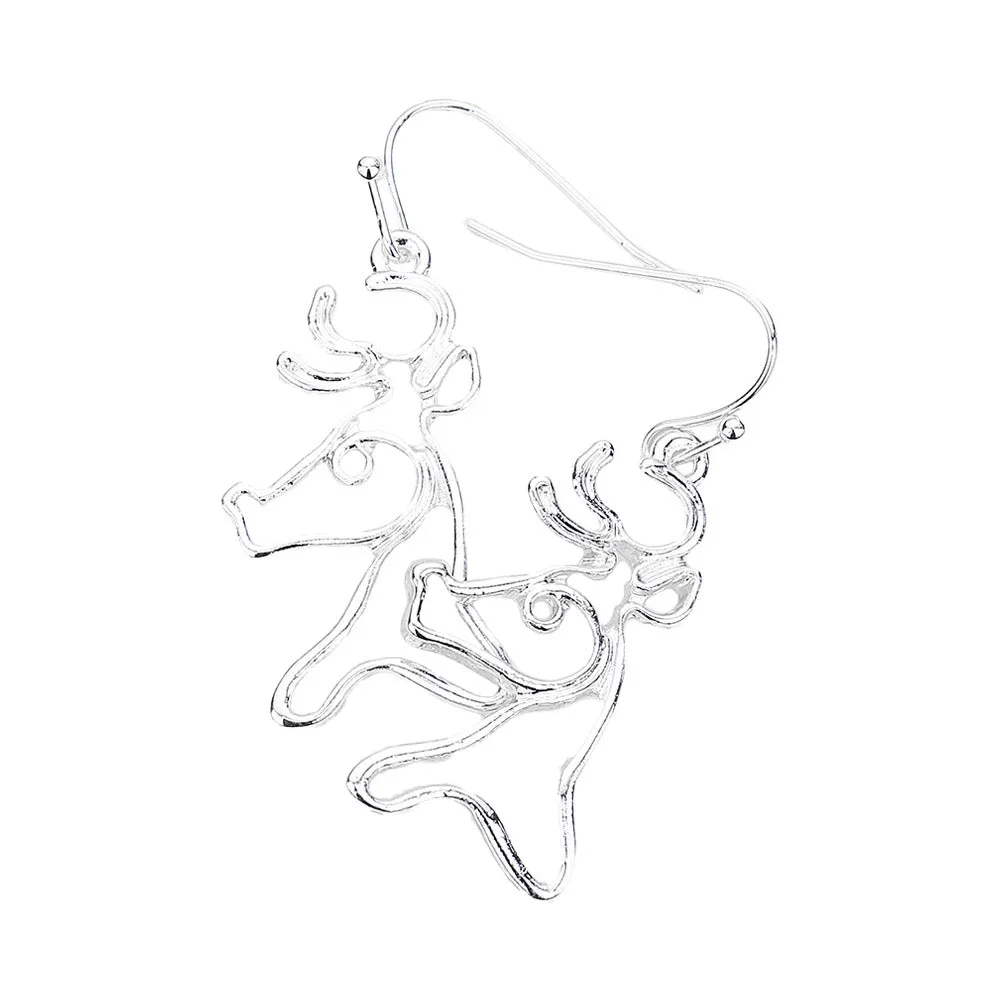 Deer Metal Wire Dangle Earrings