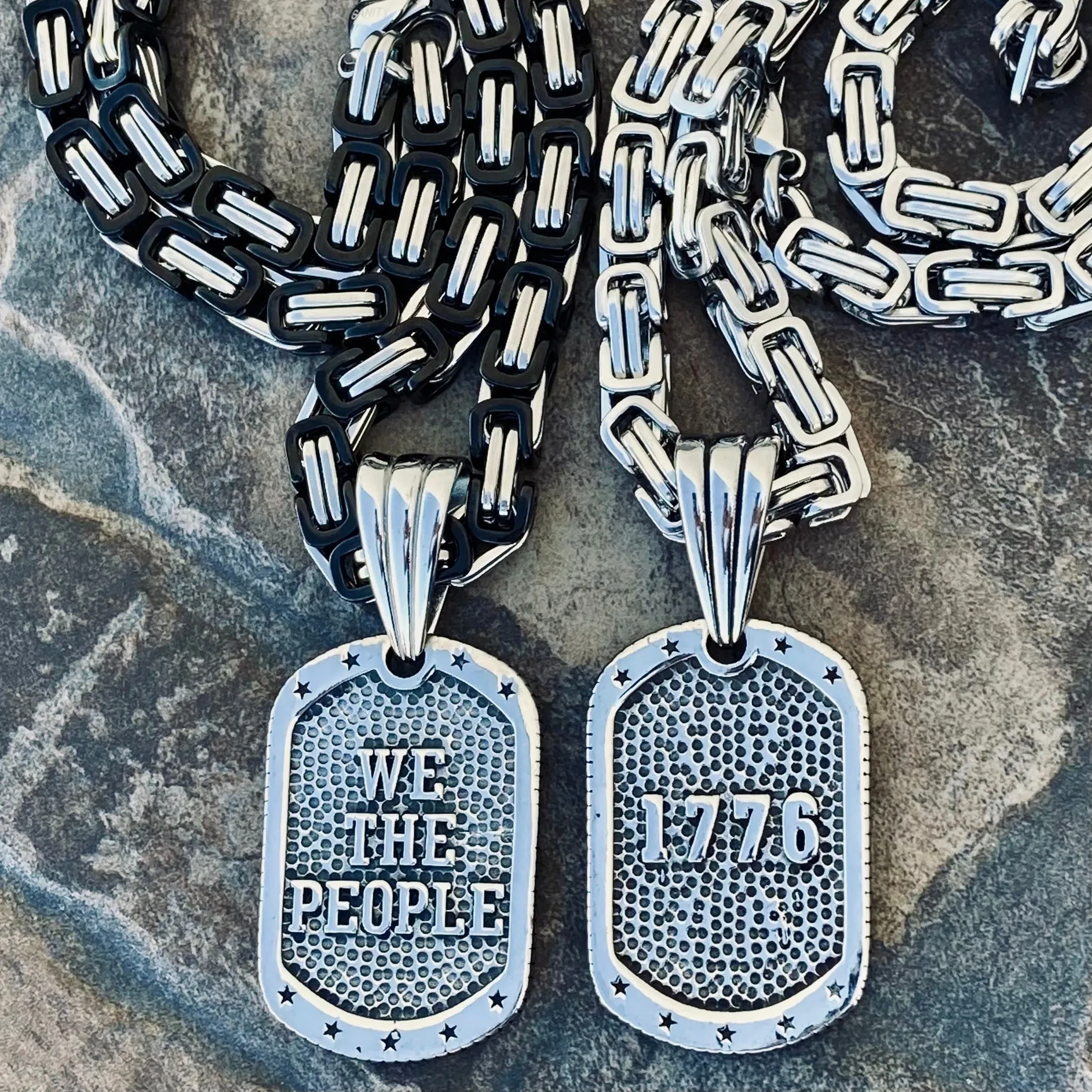 Dog Tag - 1776 We The People  Pendant - Necklace (807)