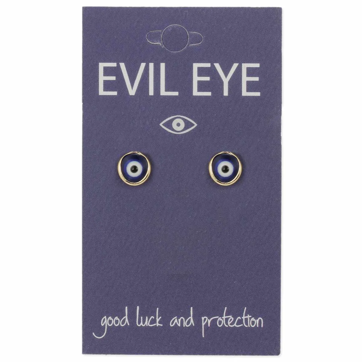 Earrings - Calming Blue Evil Eye