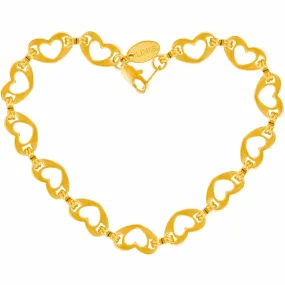 Flat Heart Link Anklet