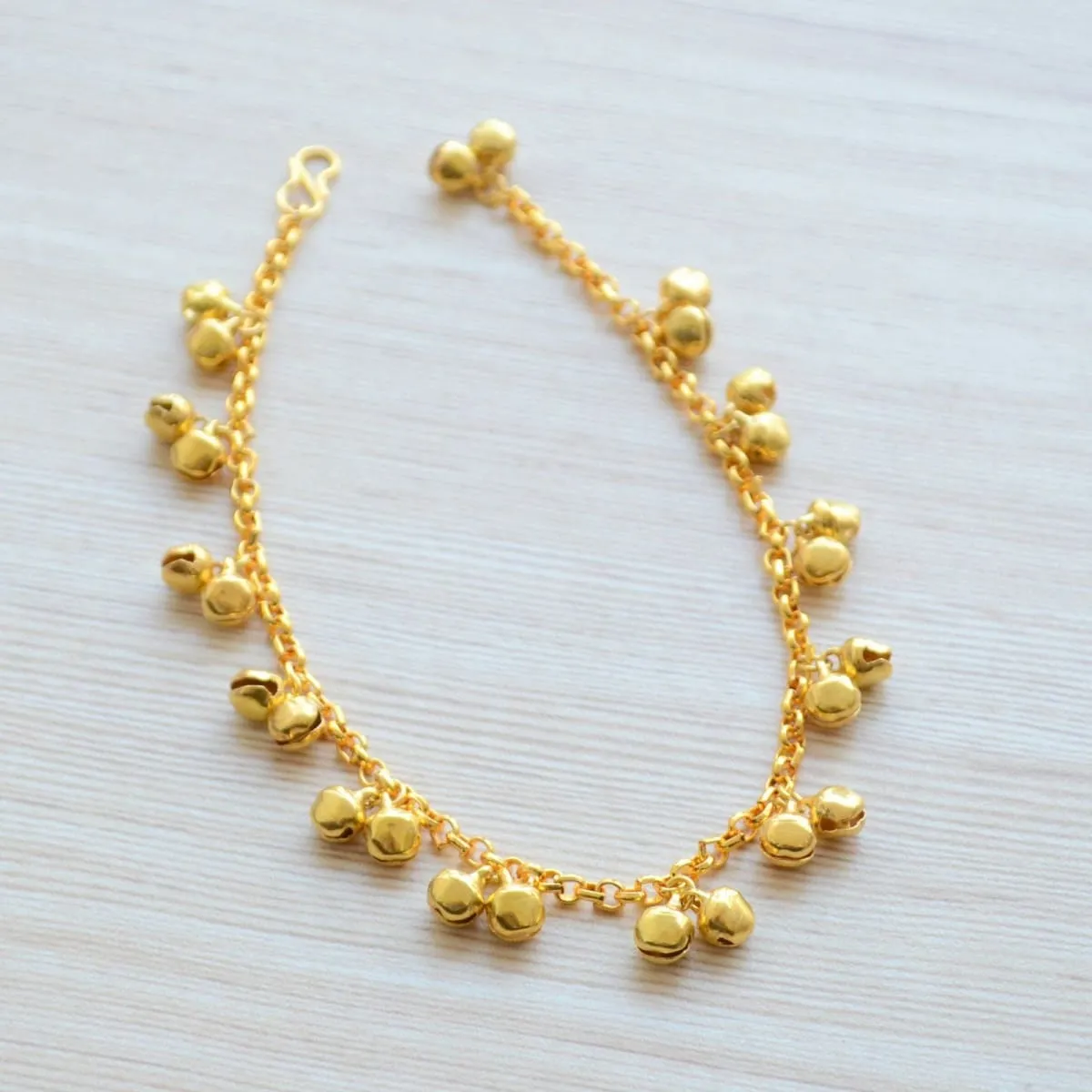 Gold Bell Anklet, Indian Ghungroo Payal, Must Have Accessory, Gift for her, Adjustable anklet