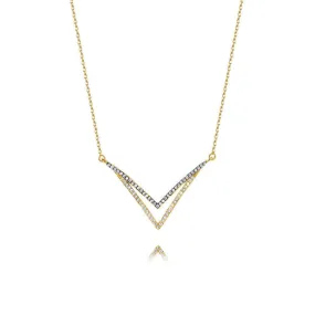 Gorgeous Double V Two Layered Necklace