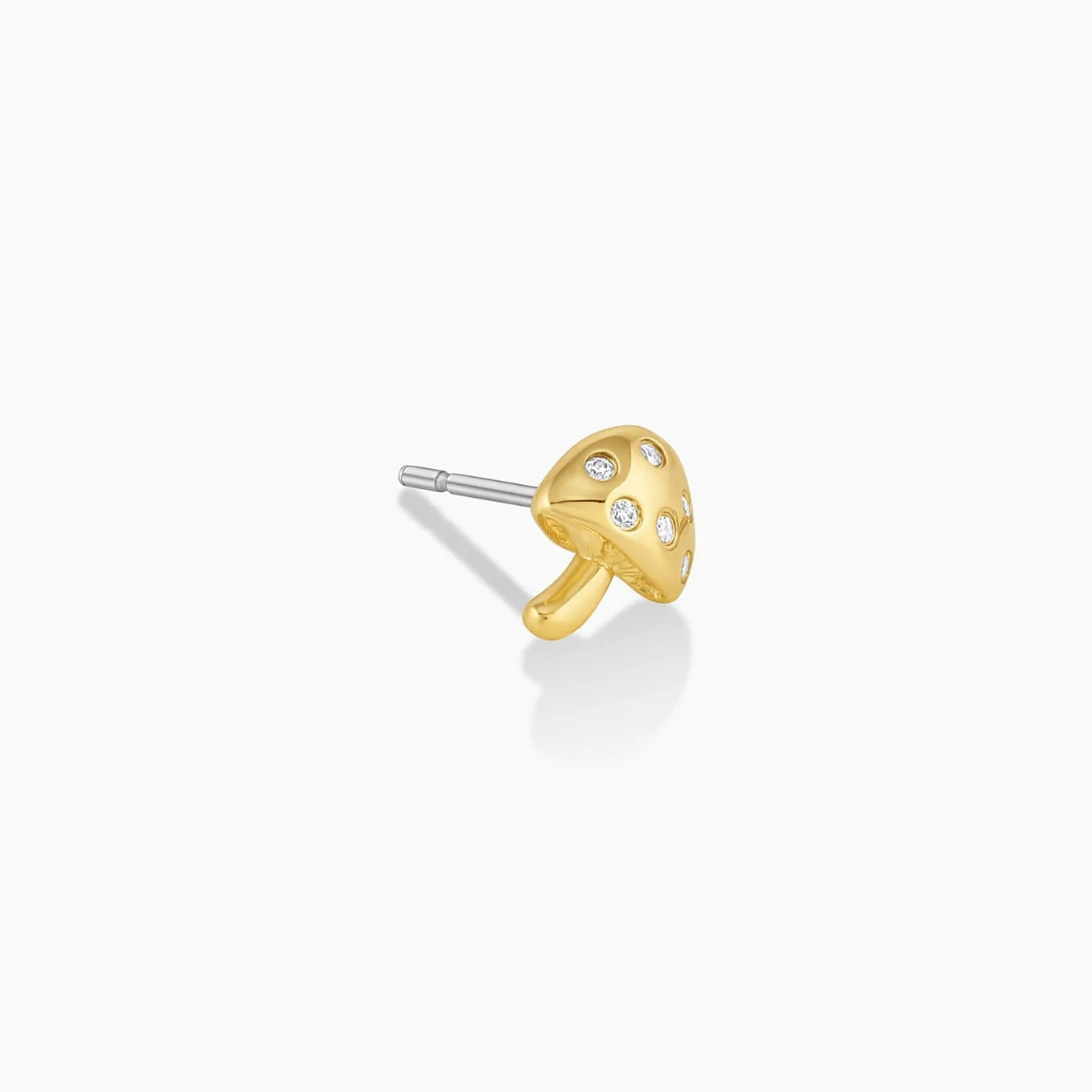 Gorjana Mushroom Charm Stud (gold)