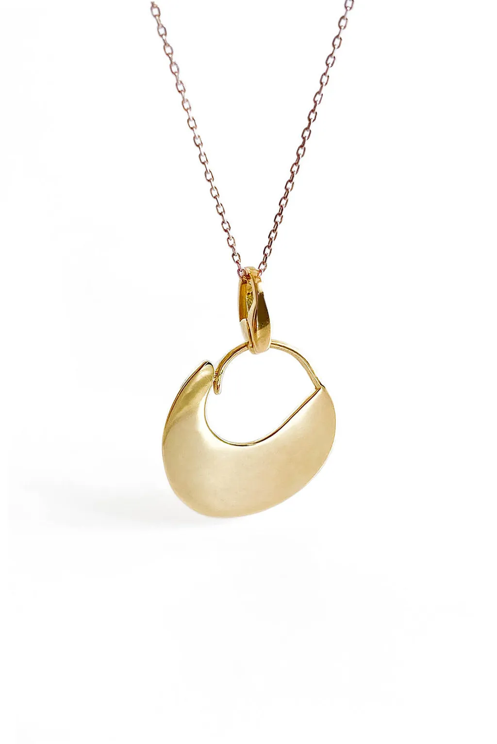 Halfmoon gold pendant