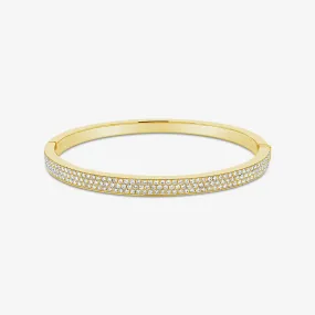 Halfway Three Row Pave Diamond Bangle Bracelet