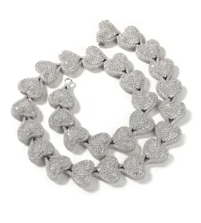 Heart Bubble Diamond Choker Necklace