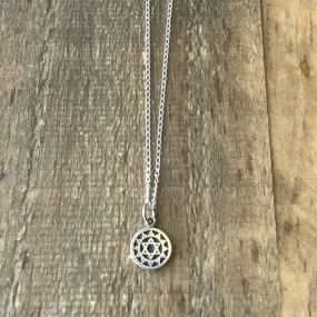 Heart Chakra Sterling Silver Chain Necklace