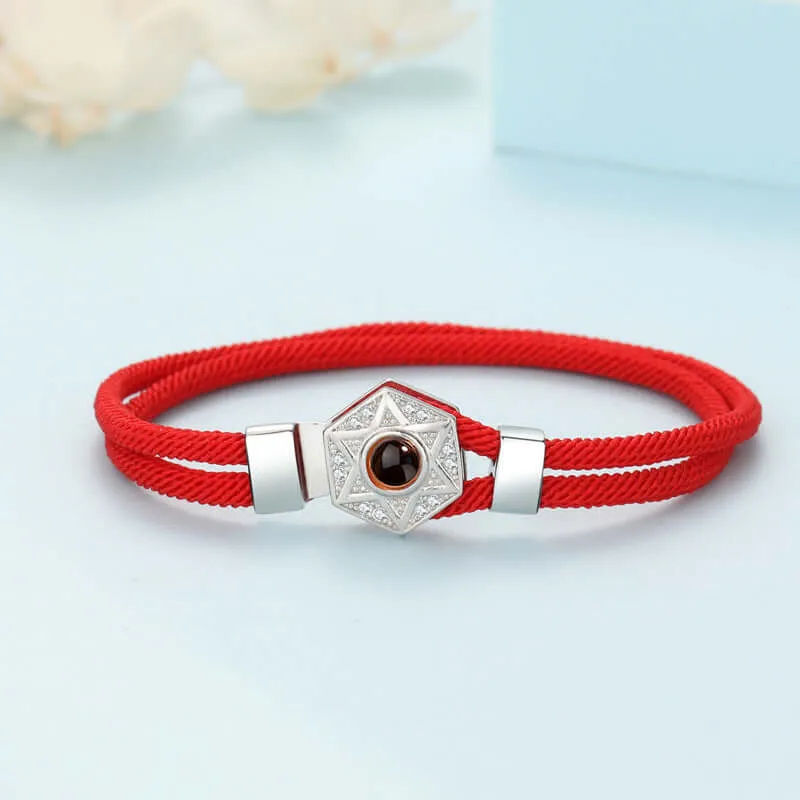 Hexagram Projection Felicity Bracelet with Picture Inside