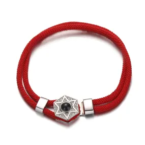 Hexagram Projection Felicity Bracelet with Picture Inside