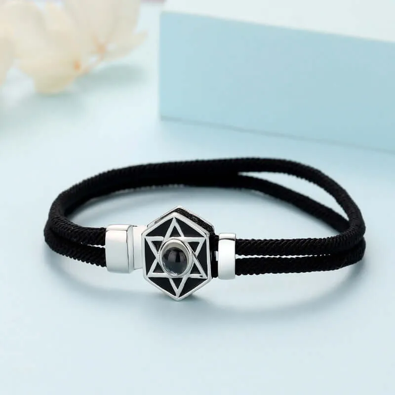 Hexagram Projection Felicity Bracelet with Picture Inside