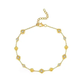 Honeycomb Honey Chain Bracelet Life With MaK’s Honeycomb Bee Kind Jewelry Collection