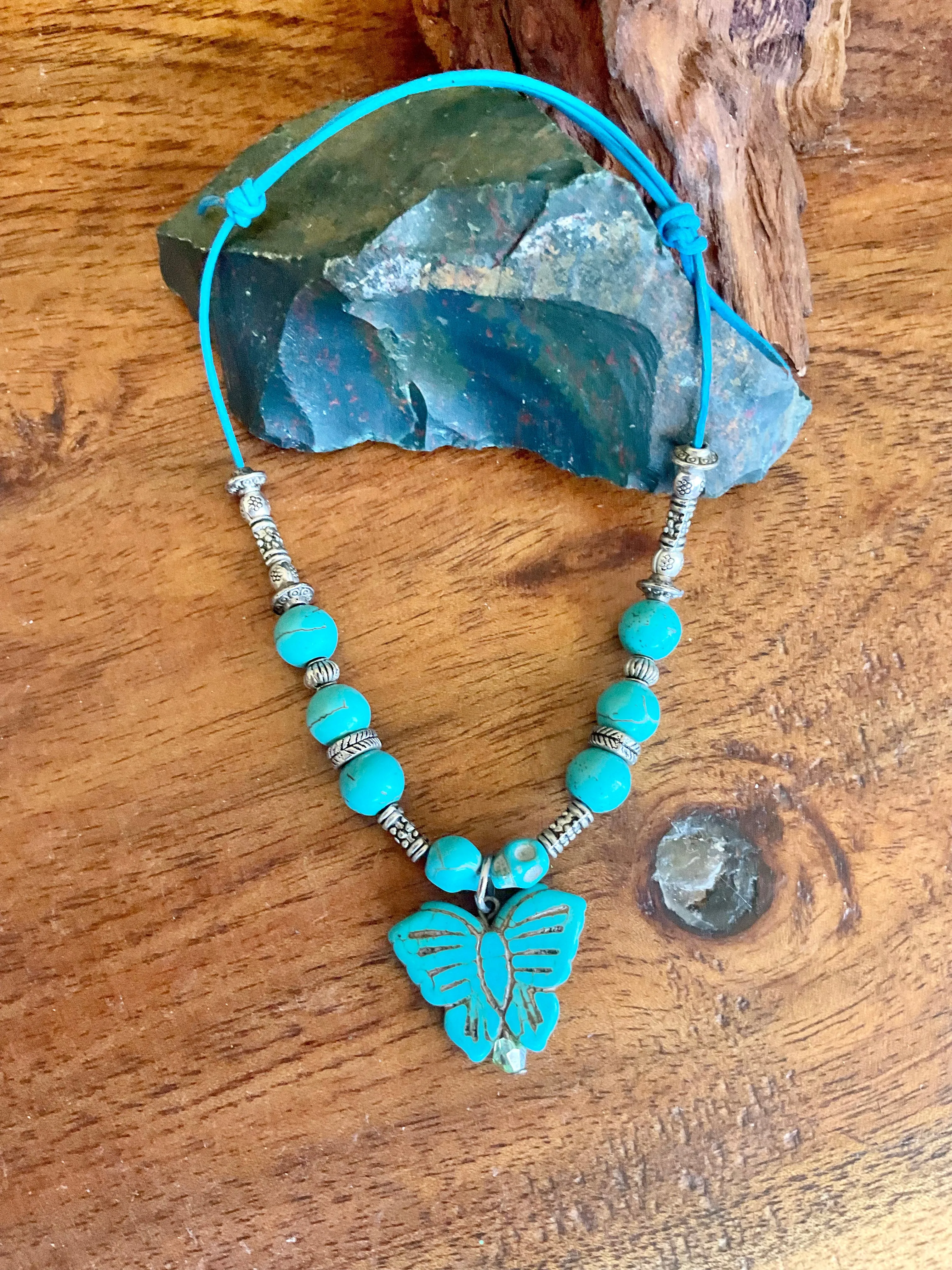 Howlite Turquoise Anklet