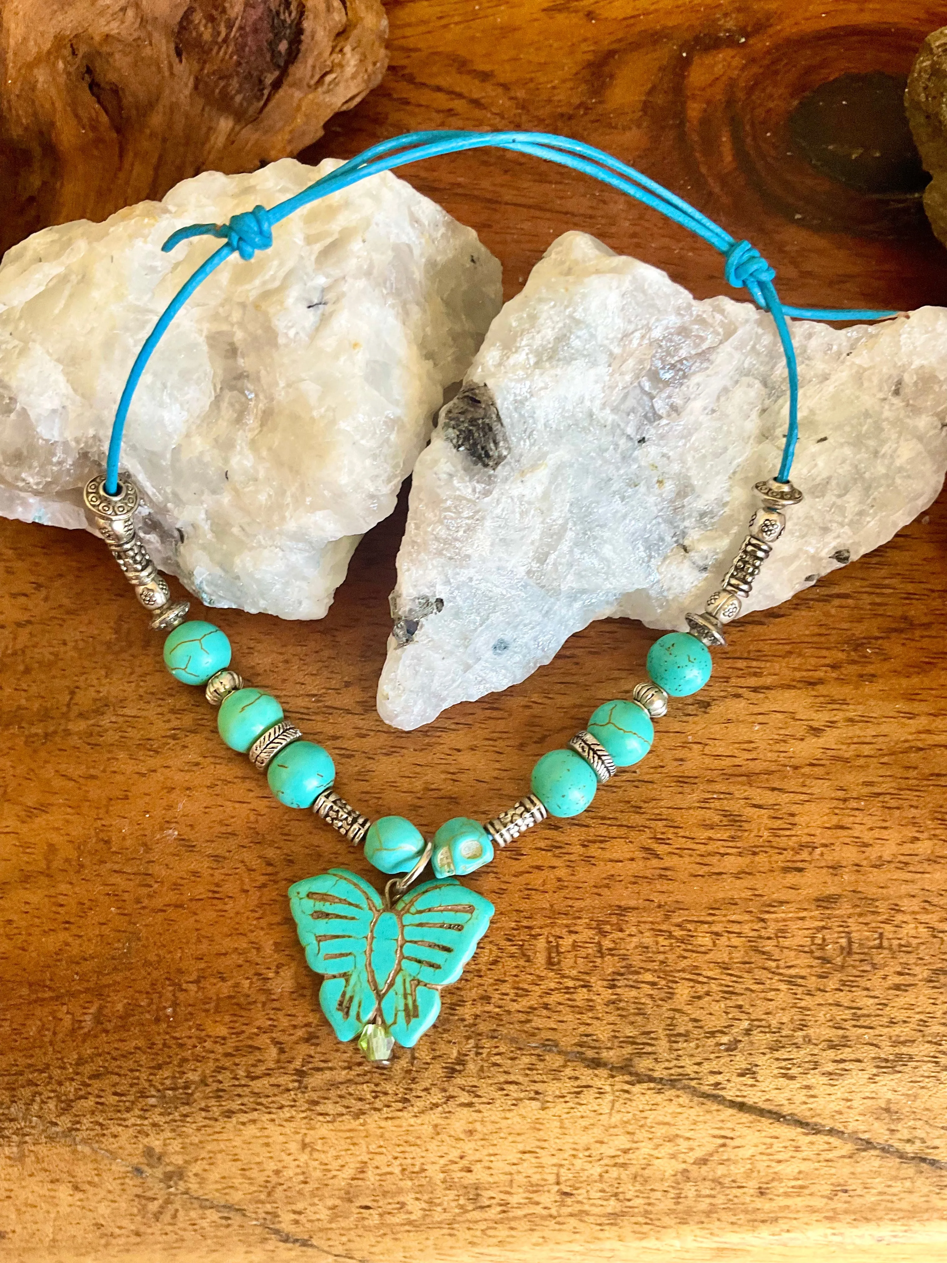 Howlite Turquoise Anklet