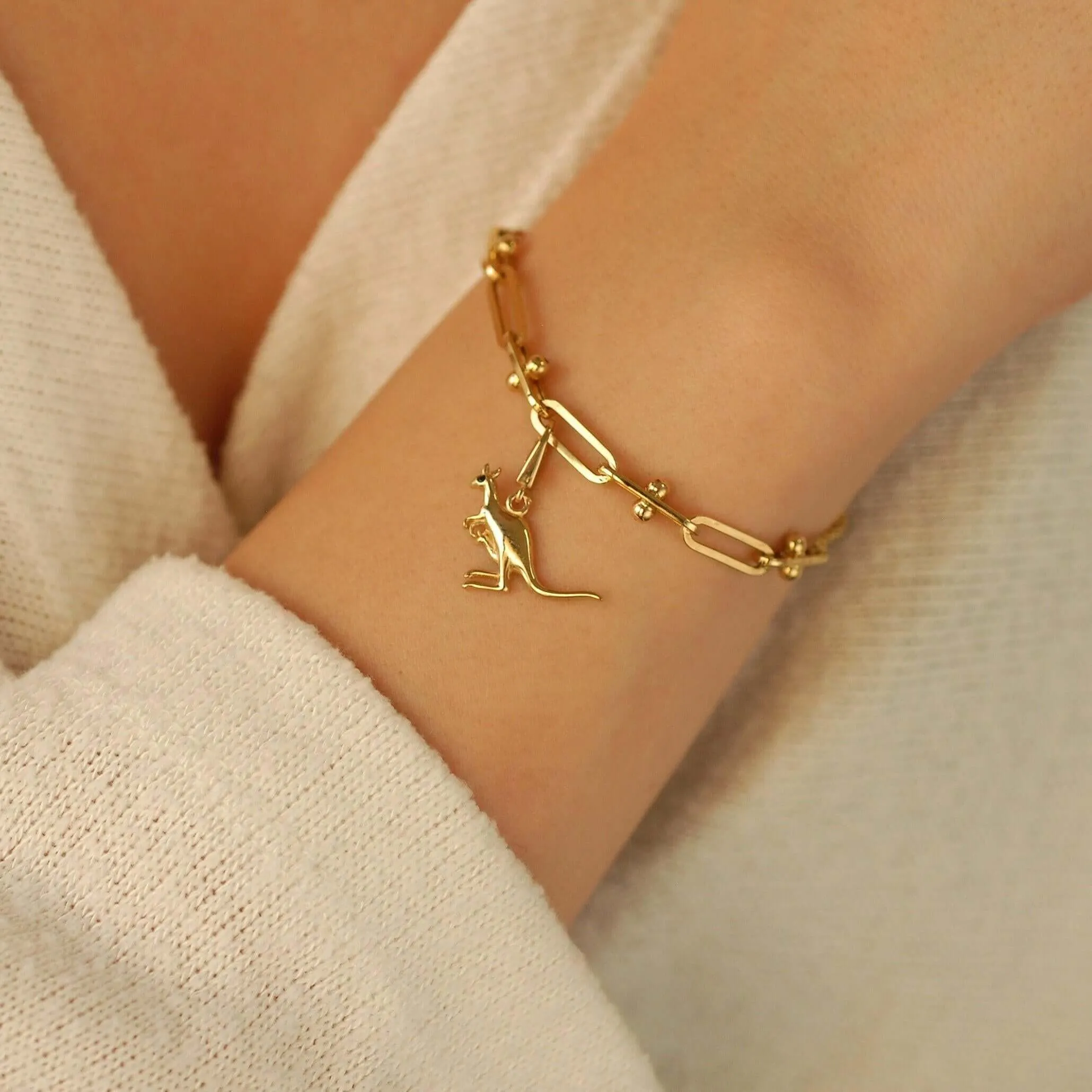 Kangaroo Charm | 14K Solid Gold