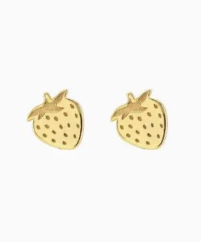 Kris Nations Strawberry Stud Earrings - Gold