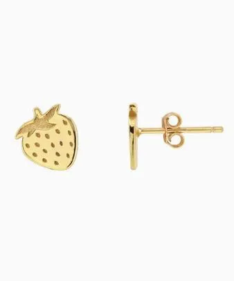 Kris Nations Strawberry Stud Earrings - Gold