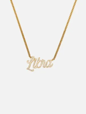 Libra Small La Firma Diamond Necklace