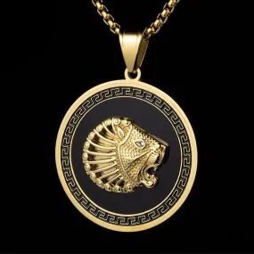 Lion Enamel Pendant