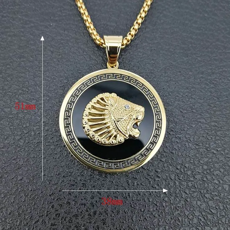 Lion Enamel Pendant