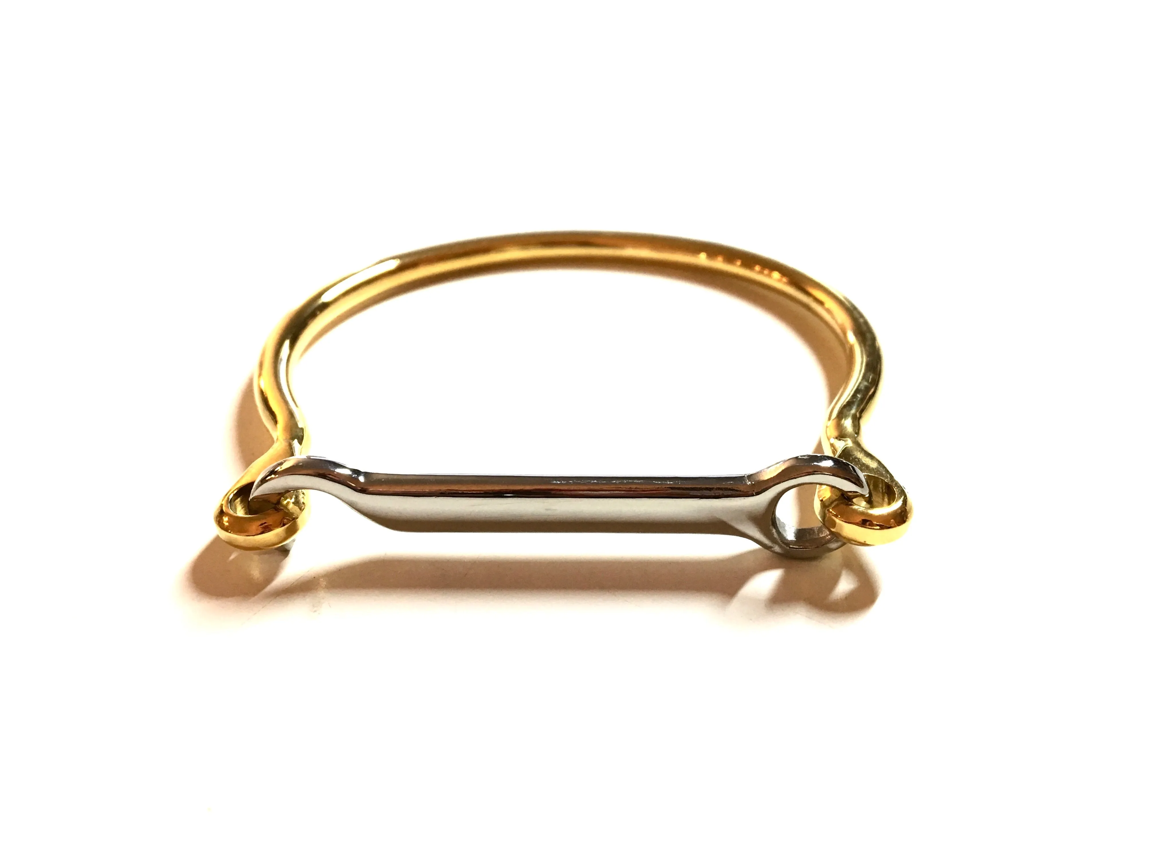 LUSITANO STIRRUP BANGLE - GOLD  / SILVER | Equestrian Jewelry - AtelierCG