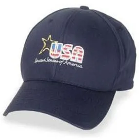 Navy Blue with USA Logo - Structured Baseball Cap