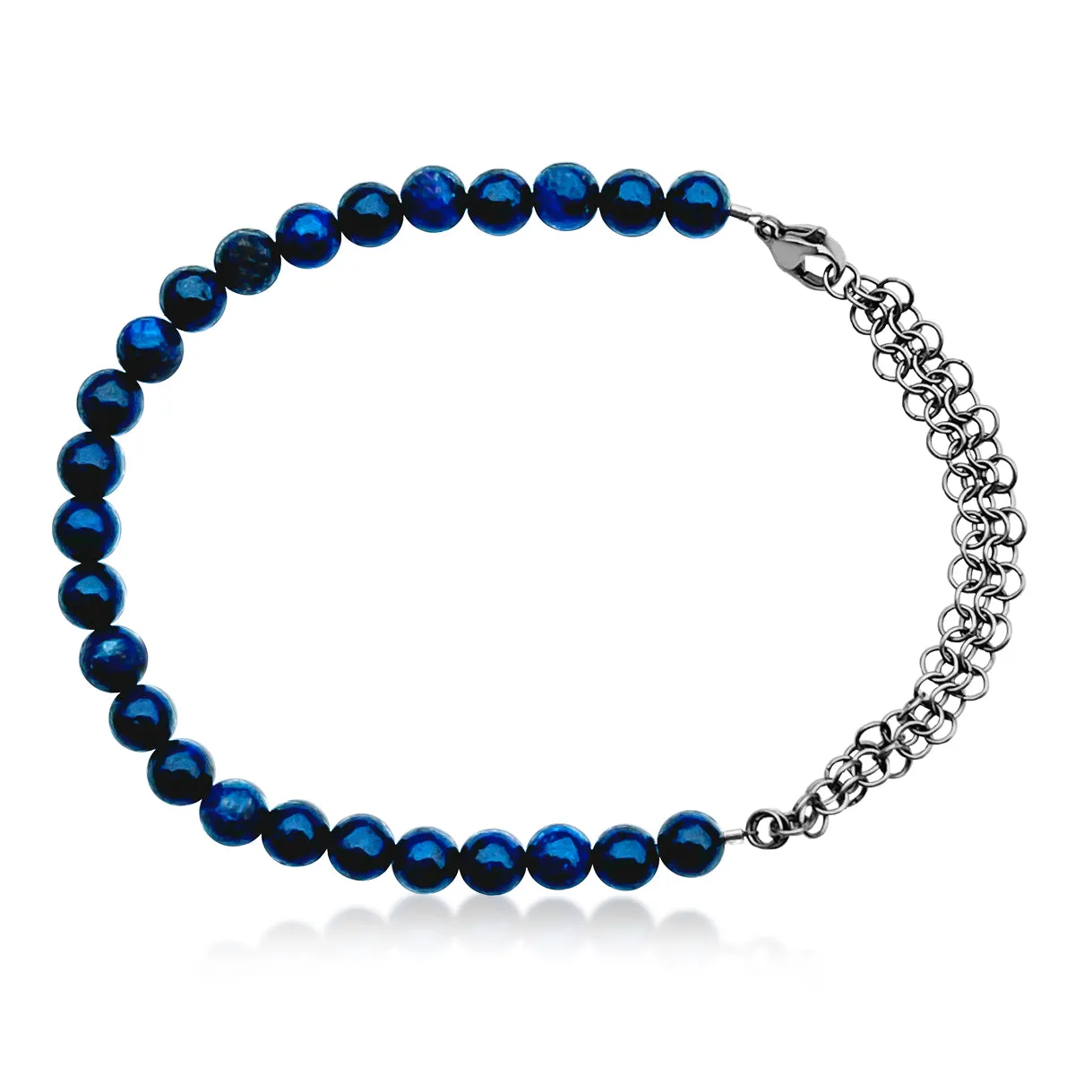 Neptunic SharkSuit Anklet with Lapis Lazuli - Sustainable Fashion for Ocean Lovers