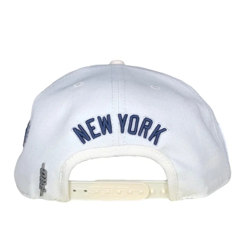 New York Yankees Retro Classic Wool Snapback Hat (Eggshell)