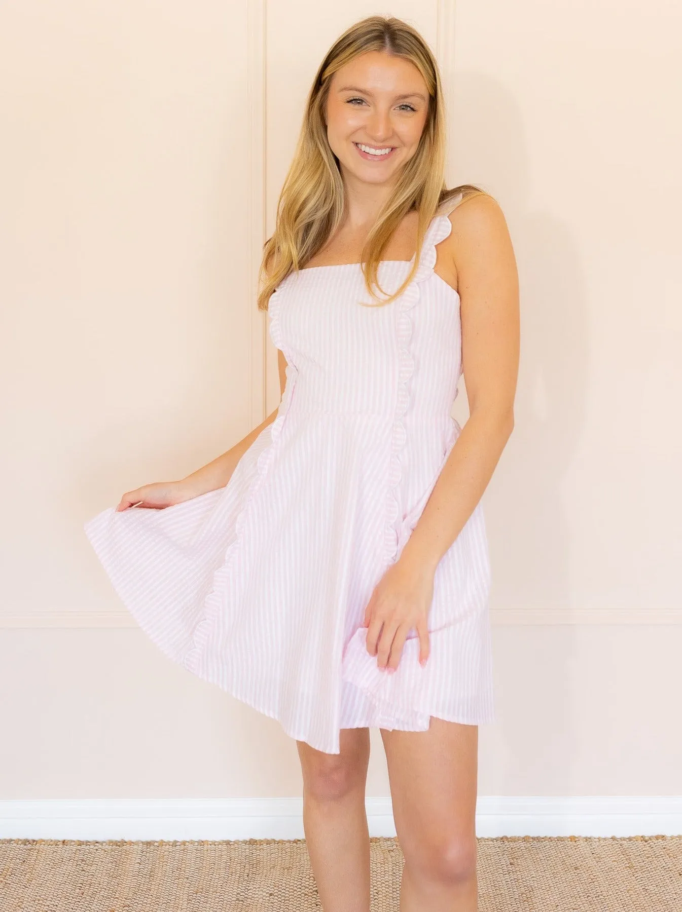 Polly Scalloped Tank Dress