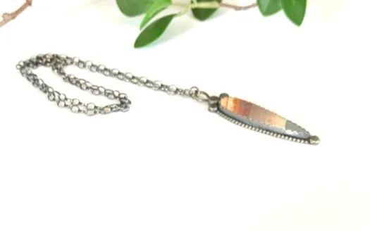 Polychrome Jasper Teardrop Necklace