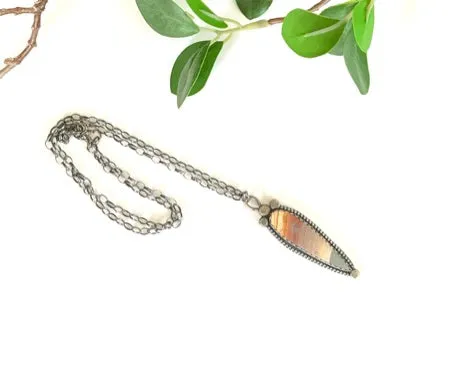 Polychrome Jasper Teardrop Necklace