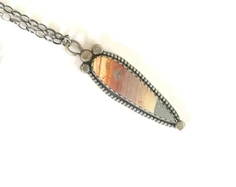 Polychrome Jasper Teardrop Necklace