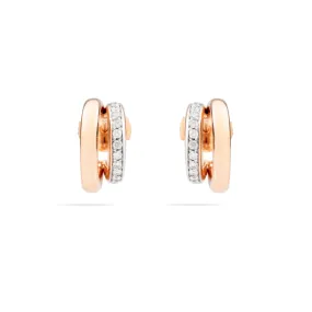 Pomellato - Iconica - Hoop Earrings with Diamonds, 18K Rose and White Gold