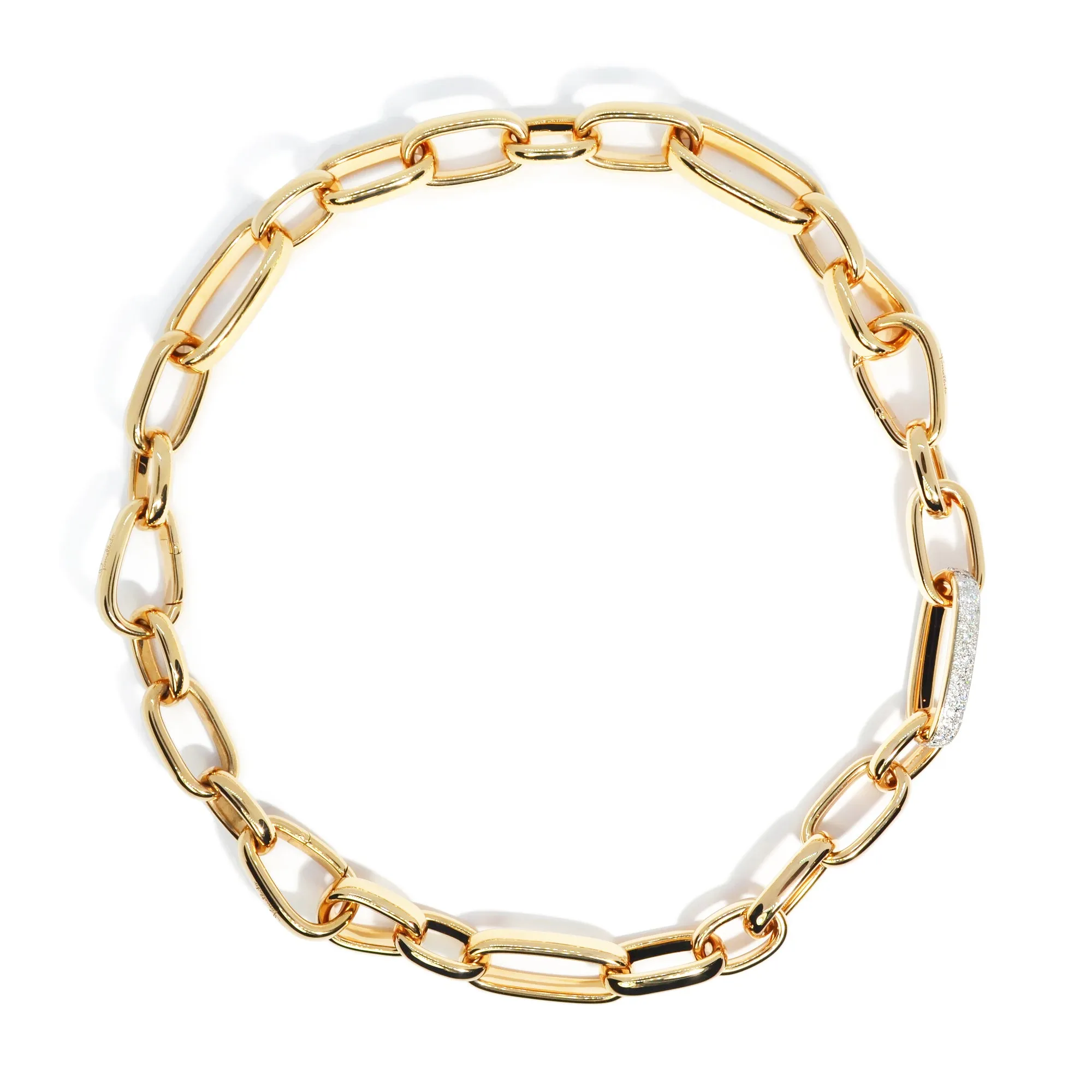 Pomellato - Iconica Medium Link Bracelet with Diamonds, 18k Rose Gold