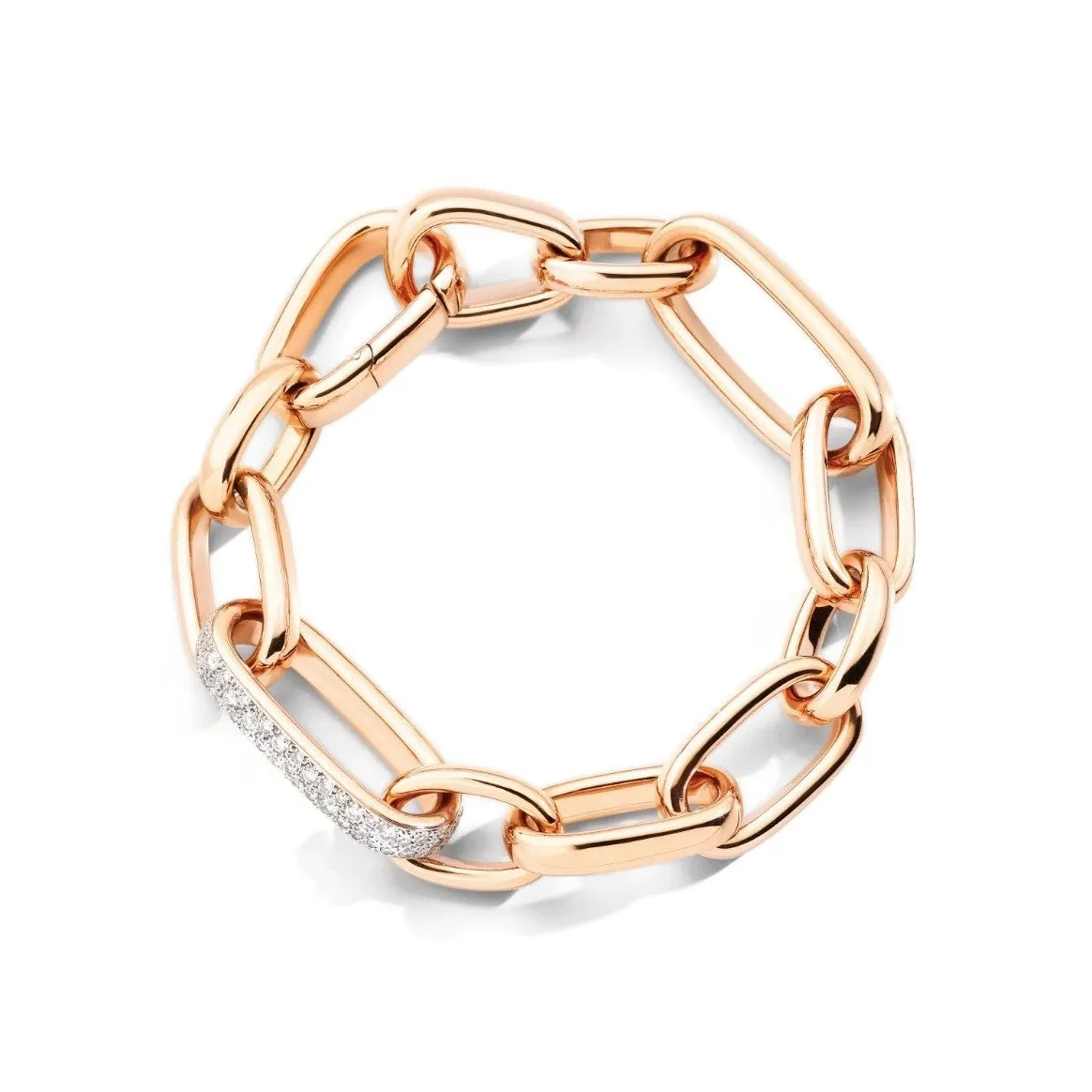 Pomellato - Iconica Medium Link Bracelet with Diamonds, 18k Rose Gold