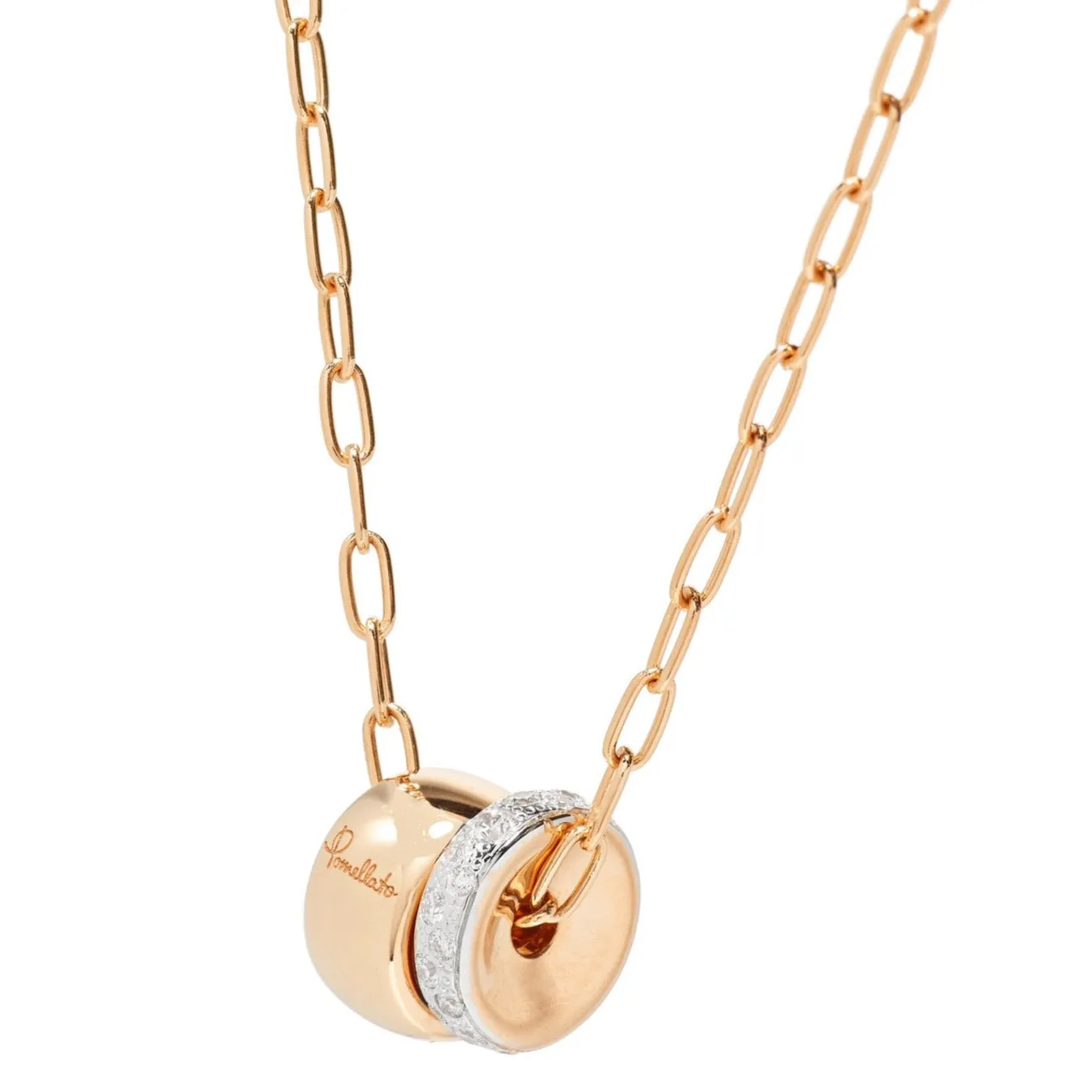 Pomellato - Iconica - Pendant 18K Rose Gold and Diamonds with Chain