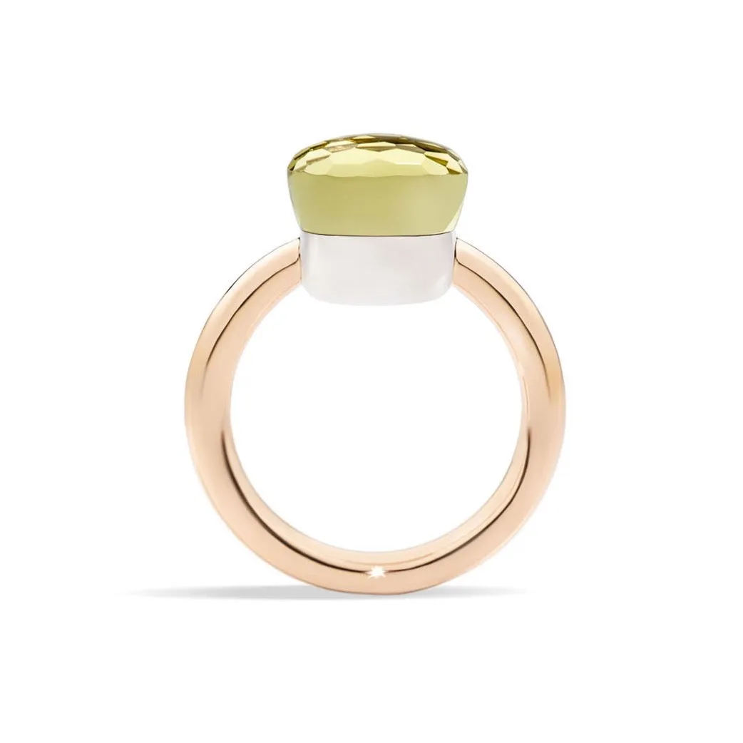 Pomellato - Nudo Classic - Stackable Ring with Lemon Quartz, 18k Rose and White Gold