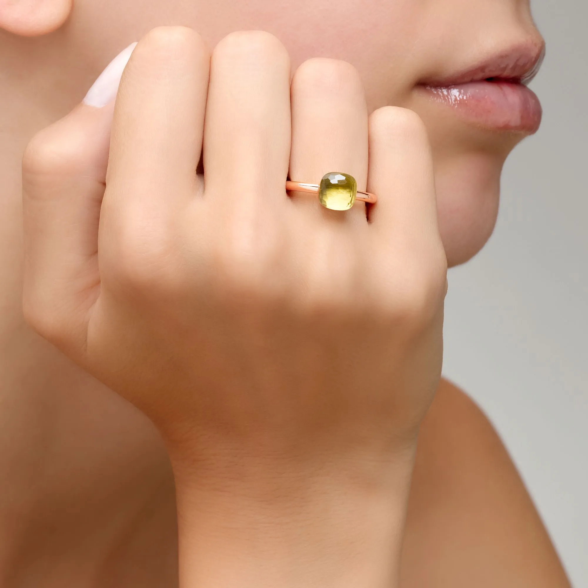 Pomellato - Nudo Petit - Ring with Lemon Citrine, 18k Rose and White Gold