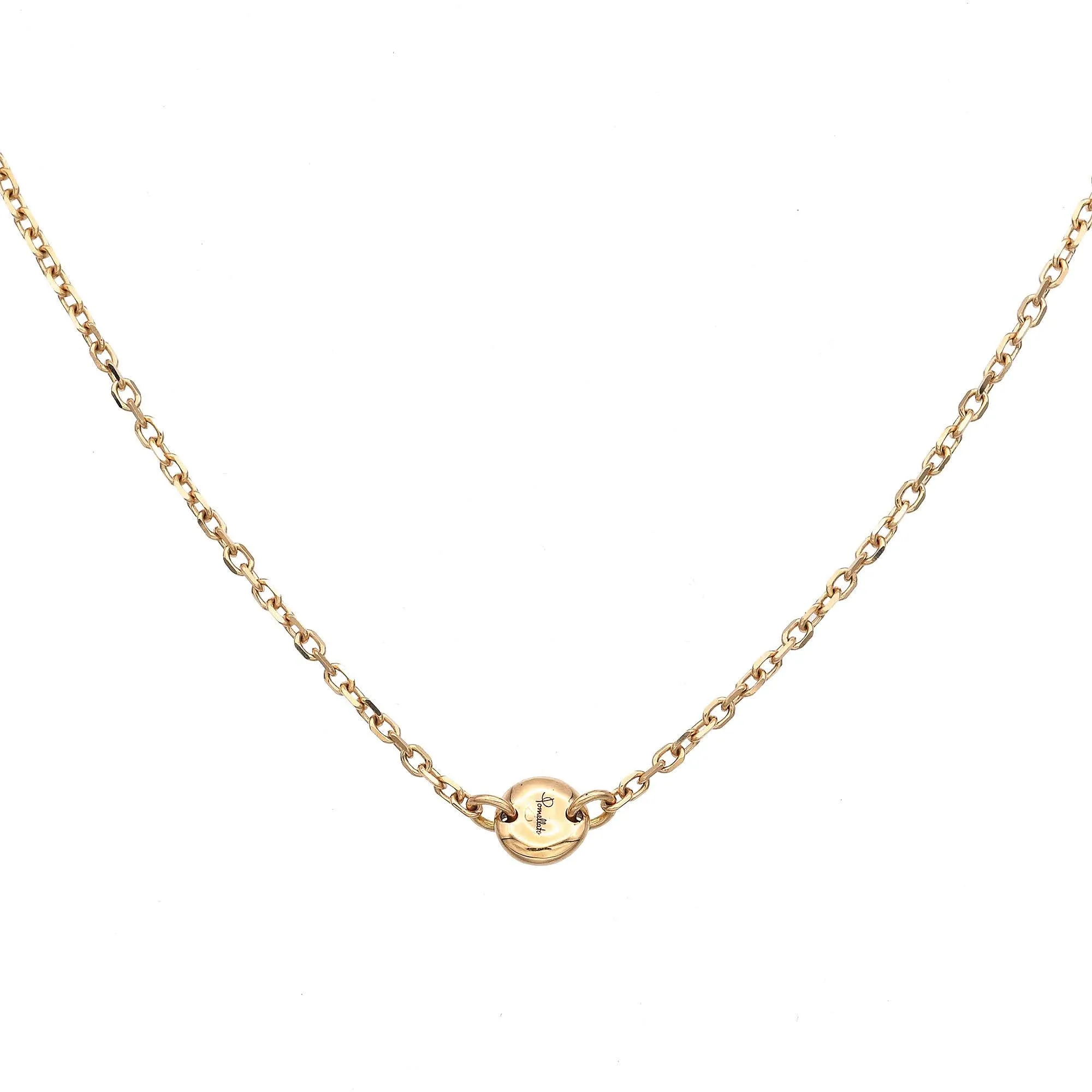 Pomellato Sabbia 18K Rose Gold & Tri-Color Diamond Lariat Necklace with Box