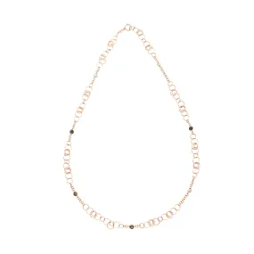 Pomellato - Sabbia - Sautoir Necklace with White, Brown, and Black Diamonds, 18k Rose Gold