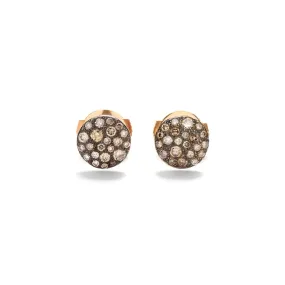 Pomellato - Sabbia - Stud Earrings with Brown Diamonds, 18k Rose Gold