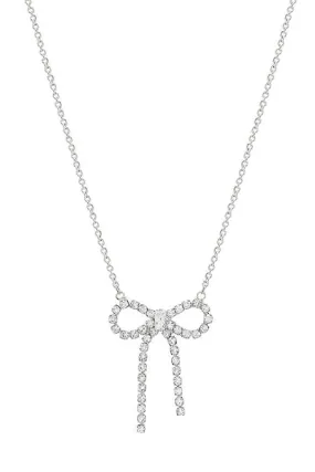 Silver Bow Necklace