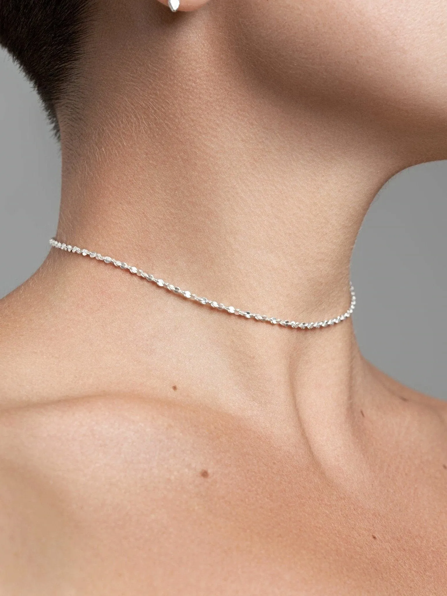 Silver Choker Necklace