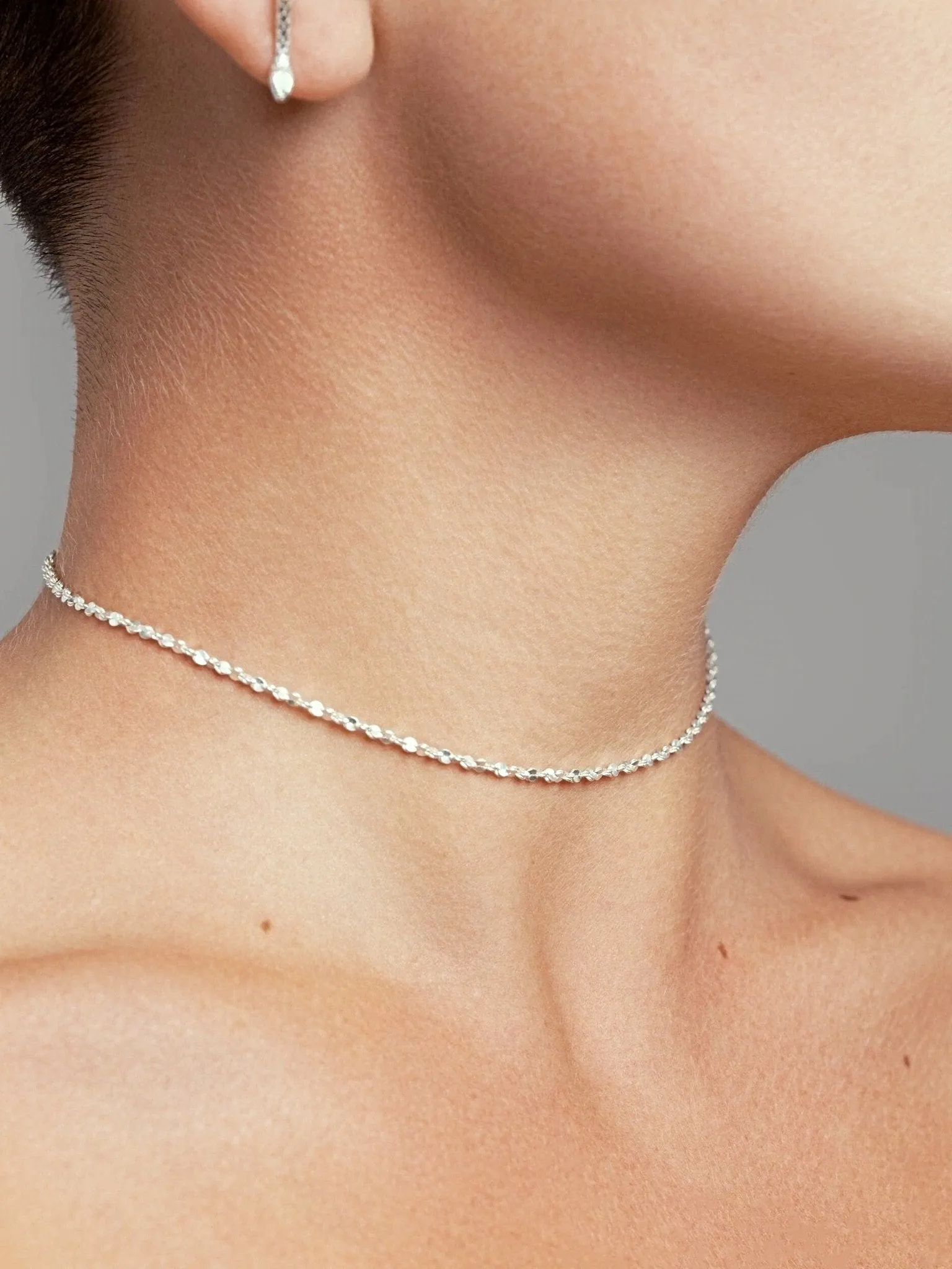 Silver Choker Necklace