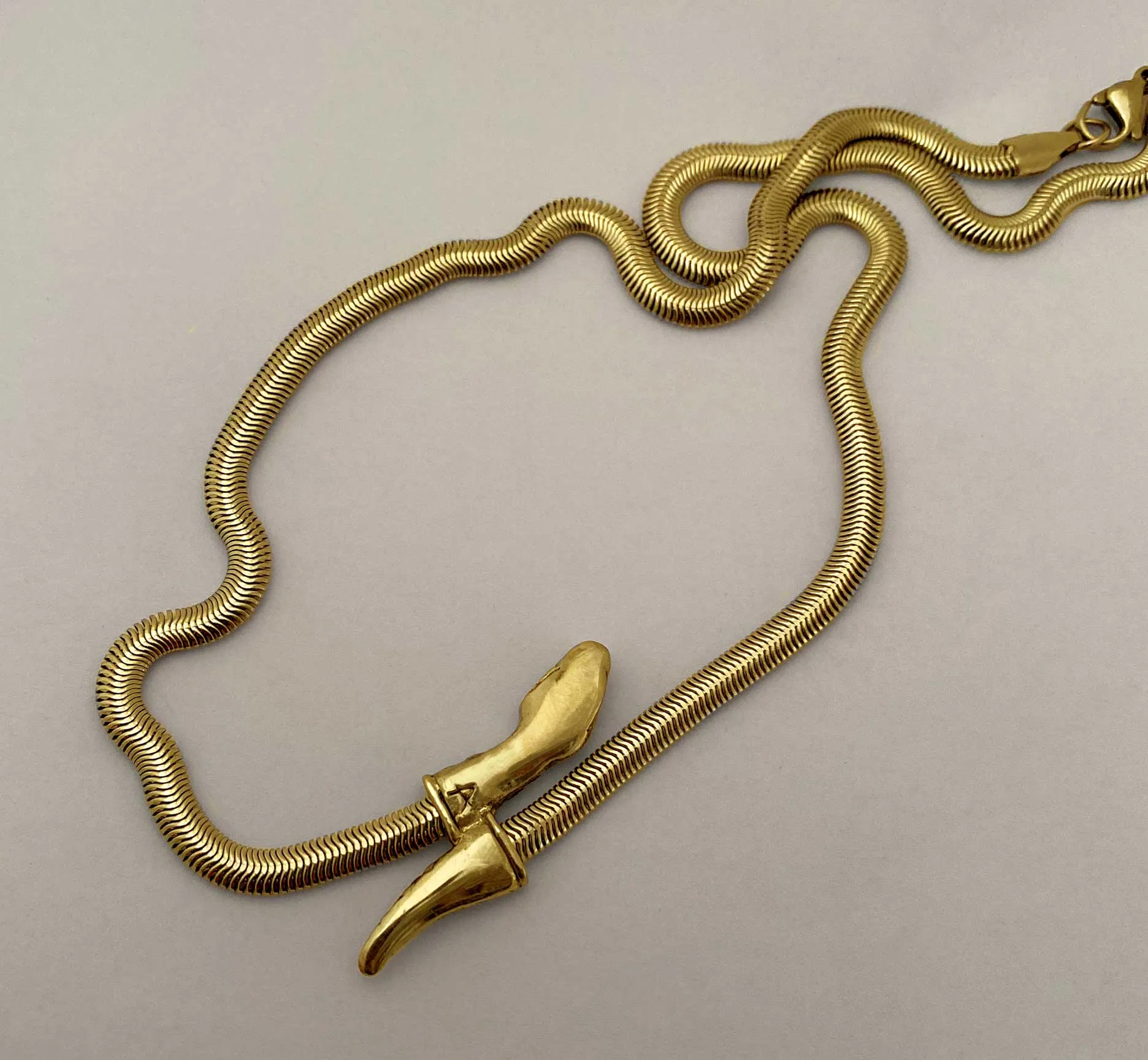 Snake Chain Necklace in gold