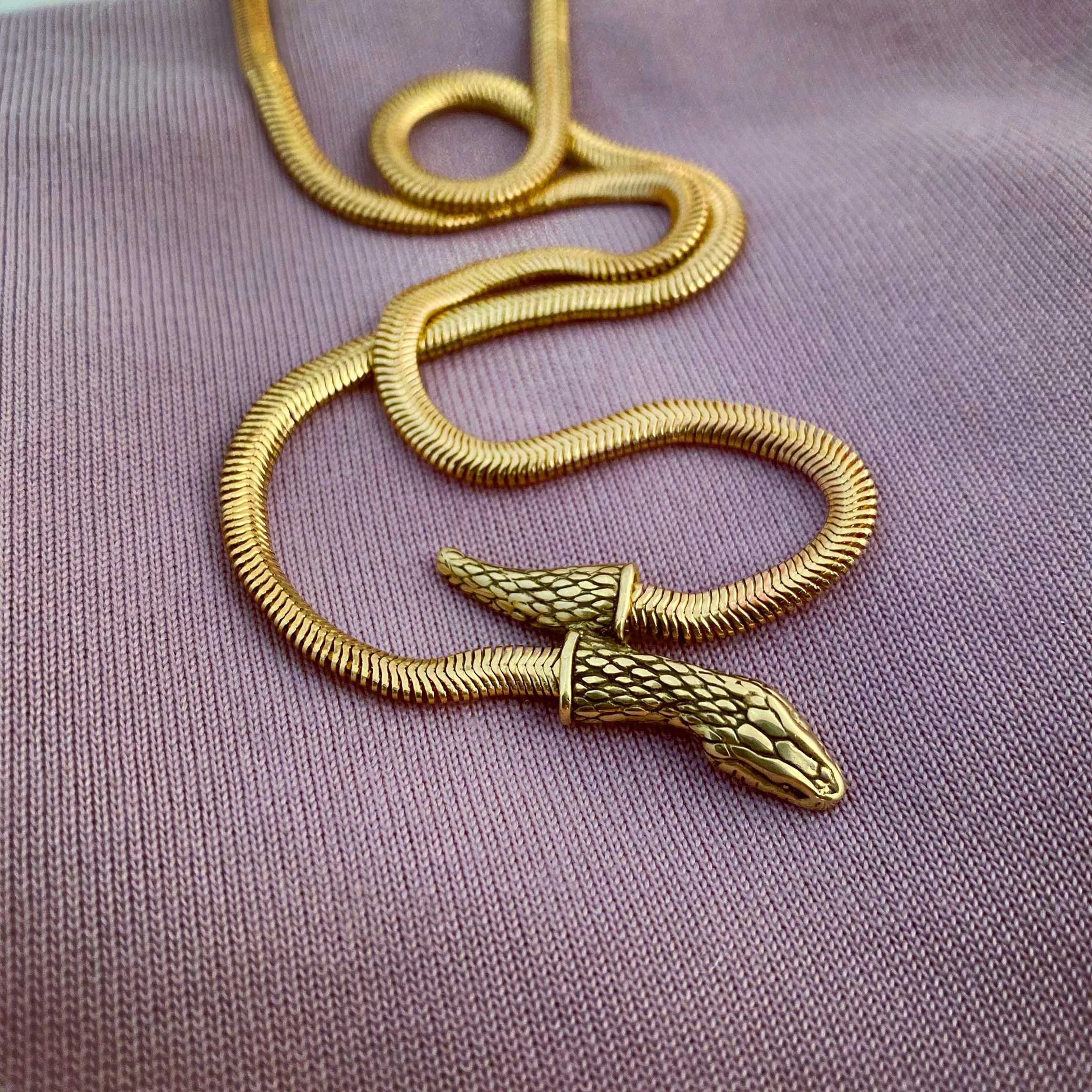 Snake Chain Necklace in gold