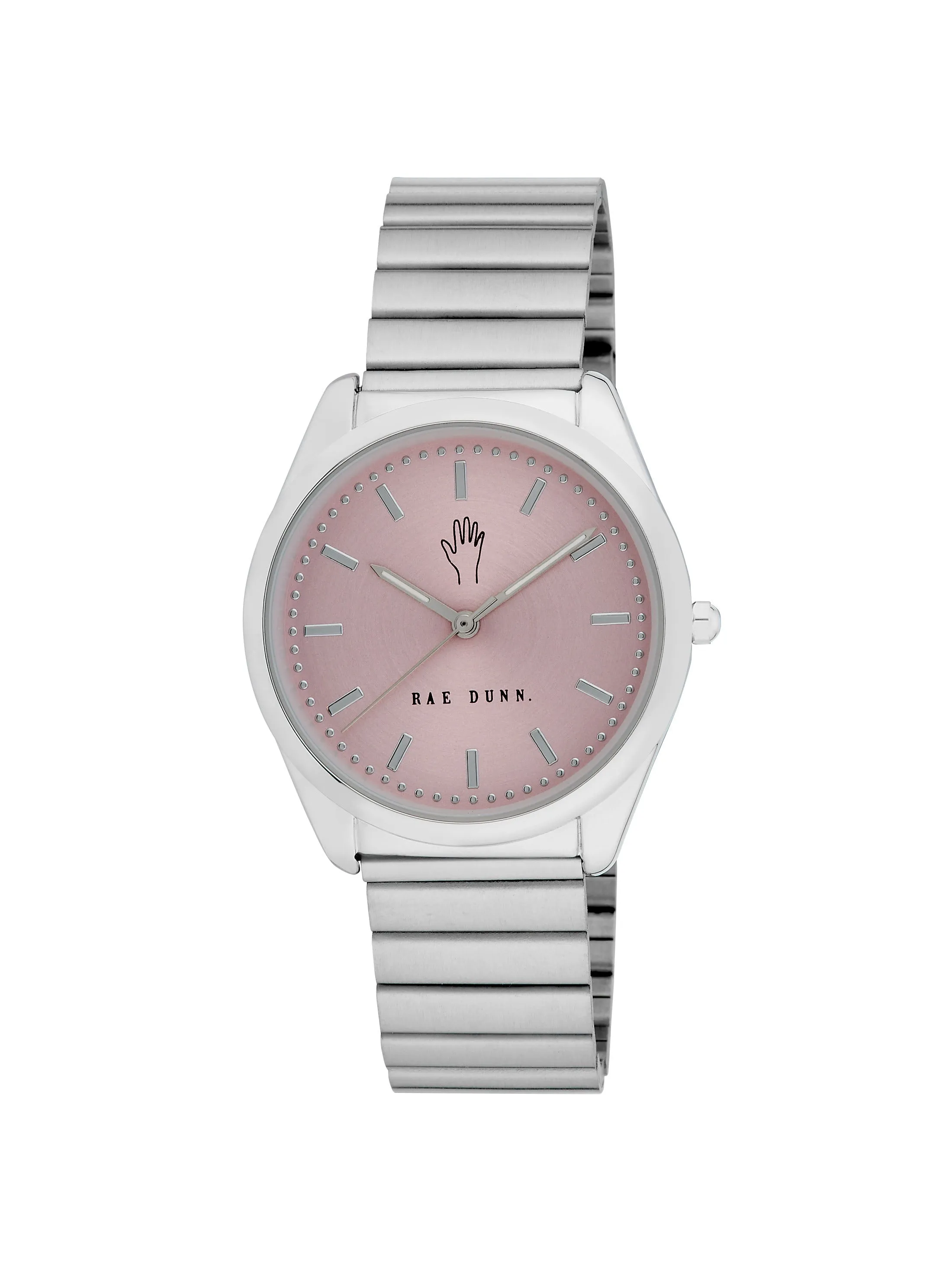 SOPHIA Round Face Gilded Bracelet Watch in Silver, 36mm