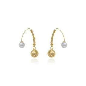 South Korea New Hollow-out Ball Drop Earrings