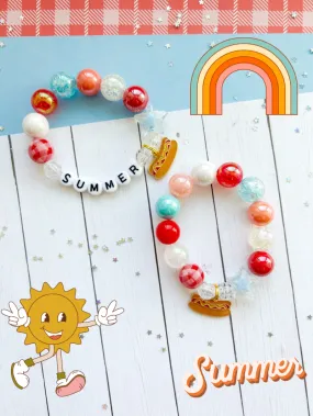 Summer Hot Dog Charm Bracelet - Customizable